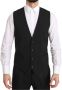 Dolce & Gabbana Gray Gilet Staff Regular Fit Formal Vest Grijs Heren - Thumbnail 1