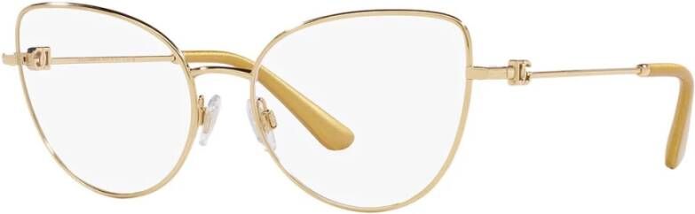 Dolce & Gabbana Ultra-lichte metalen cat-eye bril Yellow Dames