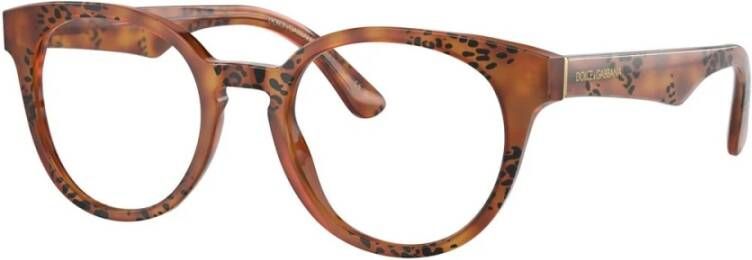 Dolce & Gabbana Havana Animal Print Brilmontuur Brown Unisex