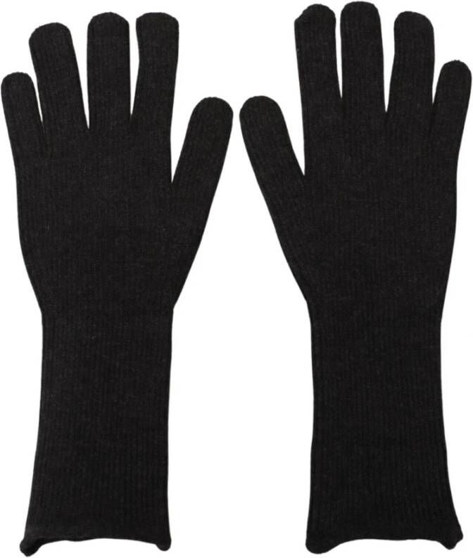 Dolce & Gabbana Luxe zwarte kasjmier zijden handschoenen Black Heren
