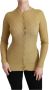 Dolce & Gabbana Gold Viscose Blend Buttons Cardigan Sweater Geel Dames - Thumbnail 3