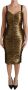 Dolce & Gabbana Gouden Metallic Stretch Bodycon Gerimpelde Jurk Gray Dames - Thumbnail 1