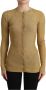 Dolce & Gabbana Gold Viscose Blend Buttons Cardigan Sweater Geel Dames - Thumbnail 1