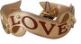 Dolce & Gabbana Gouden Leren Love Tas Accessoire Schouderband Yellow Dames - Thumbnail 1