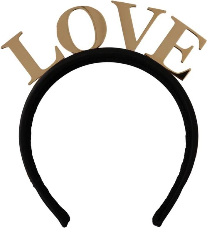 Dolce & Gabbana Gouden Love Diadeem Haarband Zwart Dames