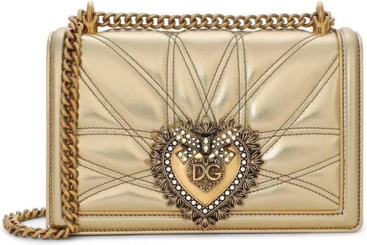 Dolce & Gabbana Gouden Tassen Stijlvolle Collectie Beige Dames