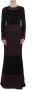Dolce & Gabbana Statement Bloemenkanten Maxi Jurk Purple Dames - Thumbnail 1