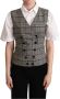 Dolce & Gabbana Gray Checkered Sleeveless Waistcoat Vest Grijs Dames - Thumbnail 1