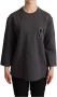 Dolce & Gabbana Bloemen Crewneck Sweater met Logo Details Gray Dames - Thumbnail 1