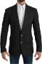 Dolce & Gabbana Gray Plaid Check Slim Fit Jacket Blazerjas Grijs Heren - Thumbnail 3