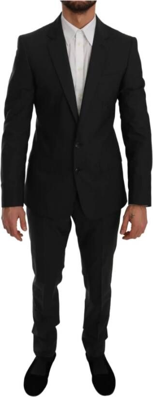 Dolce & Gabbana Gray Slim Fit 2 Piece Martini Suit Grijs Heren