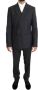 Dolce & Gabbana Grijze Wol Zijde Dubbel Breasted Slim Fit Pak Black Heren - Thumbnail 1