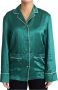 Dolce & Gabbana Green Pyjama Blouse Silk Lounge Sleepwear Top Groen Dames - Thumbnail 1