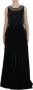 Dolce & Gabbana Groene Velvet Kristallen Lange Maxi Jurk Blauw Dames - Thumbnail 1