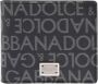 Dolce & Gabbana Logoed Jacquard Portemonnee Zwart Grijs Gemaakt in Italië Black Heren - Thumbnail 2