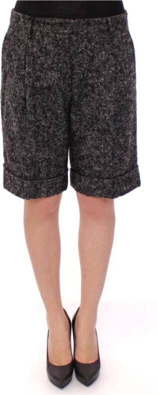 Dolce & Gabbana Grijze wollen shorts broek authentiek en stijlvol Grijs Dames