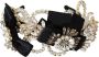 Dolce & Gabbana Zwart Goud Kristalversierd Zijden Diadeem Hoofdband Multicolor Dames - Thumbnail 1