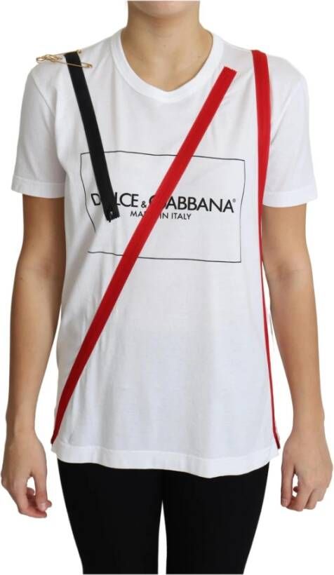 Dolce & Gabbana Verfijnde Versierde Top Beperkte Oplage White Dames