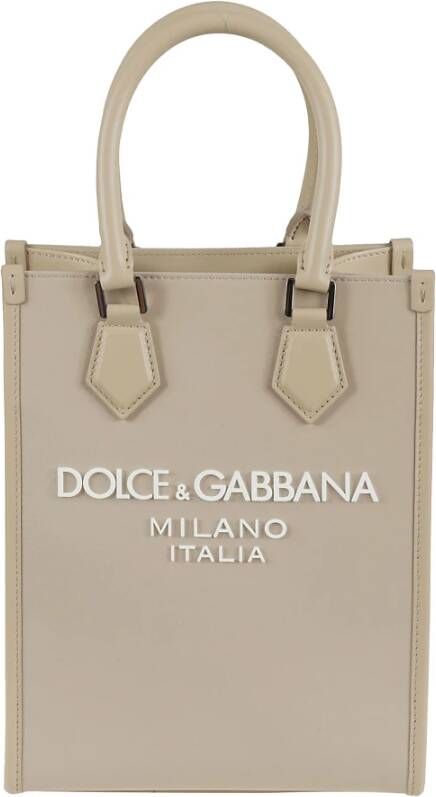 Dolce & Gabbana Nylon+Vit.Liscio Herentas Beige Heren