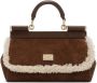 Dolce & Gabbana Bruin Latte Leren Tote Tas Aw23 Brown Dames - Thumbnail 1