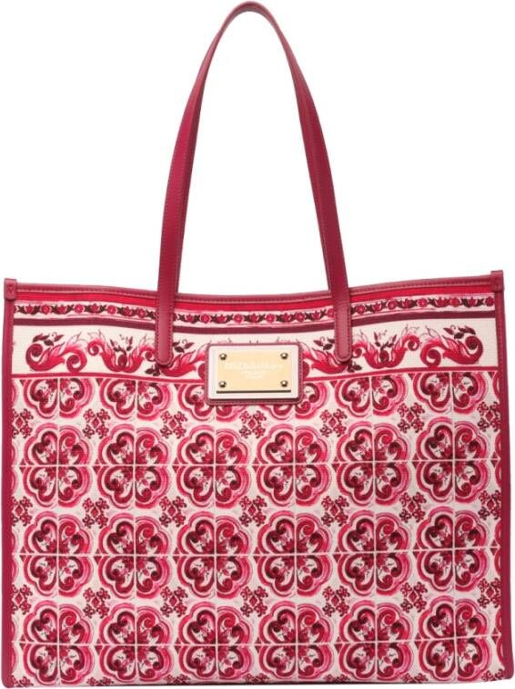 Dolce & Gabbana Fuchsia Maiolica Winkel Tas Pink Dames