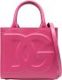 Dolce & Gabbana Rose Pink Calf Leather Mini DG Daily Tote Bag Pink Dames - Thumbnail 4
