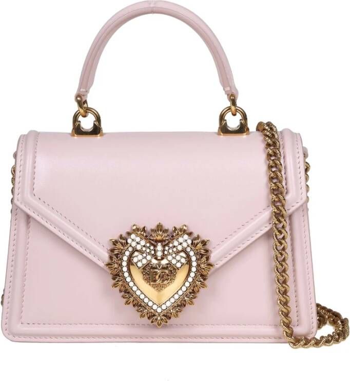 Dolce & Gabbana Kleine toewijding handtas in poederleer Pink Dames