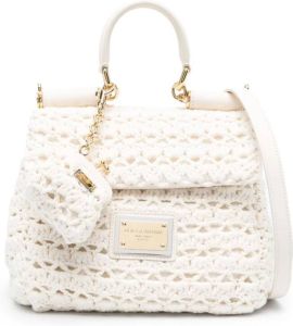 Dolce&Gabbana Totes Sicily Crochet Bag in white