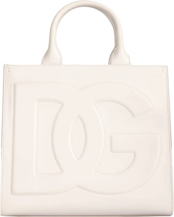 Dolce & Gabbana Leren handtas White Dames