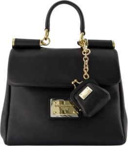 Dolce&Gabbana Satchels Small Sicily Soft Bag In Calfskin in black