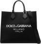 Dolce & Gabbana Logo-Ingelegde Tote Tas Zwart Black Heren - Thumbnail 1