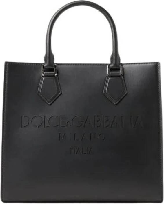 Dolce & Gabbana Zwarte Bifold Tassen Black Heren