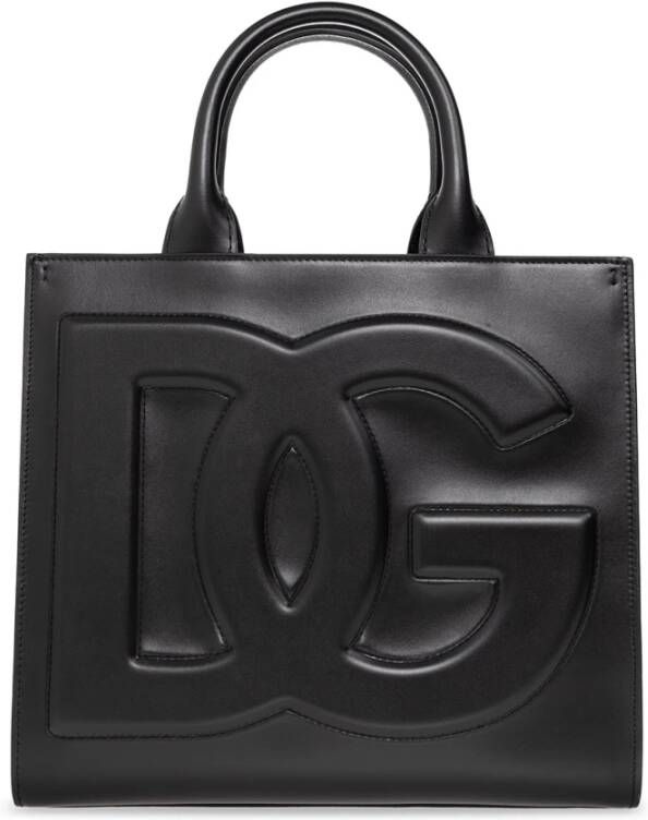 Dolce & Gabbana Handtas met logo Zwart Dames