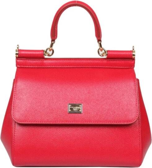 Dolce&Gabbana Crossbody bags Mini Bag Sicily Vitello Stampa Rosso in red