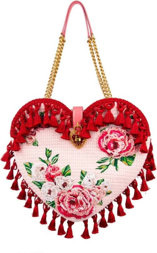 Dolce & Gabbana Hart Gehaakte Tas Multicolor Dames