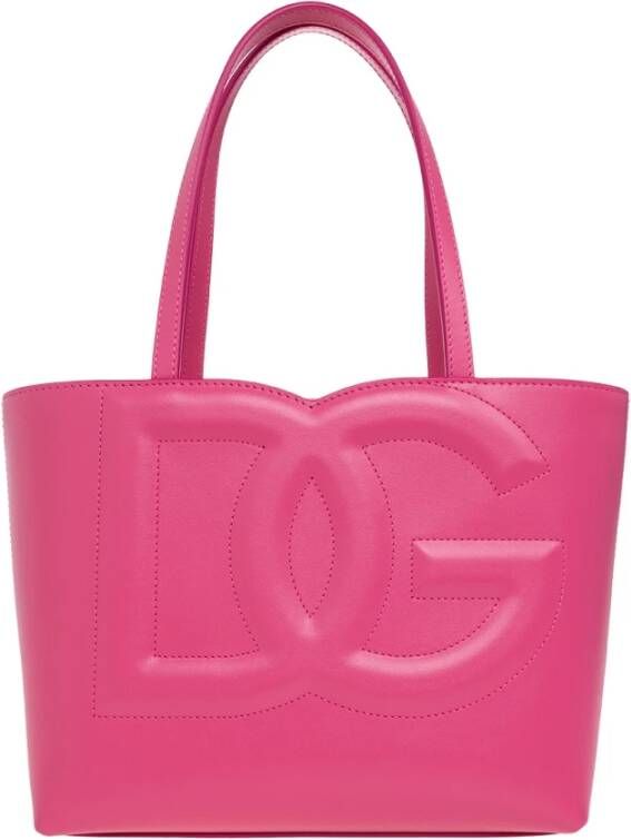 Dolce & Gabbana DG Schoudertas van kalfsleer Pink Dames