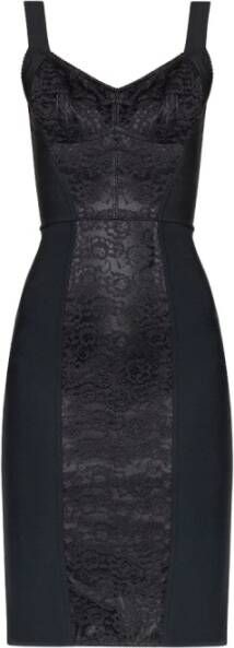 Dolce & Gabbana Zwarte Feestjurk Elegant en Verfijnd Black Dames