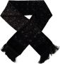 Dolce & Gabbana Bruin Velvet Geometrisch Shawl Franje Sjaal Brown Unisex - Thumbnail 1