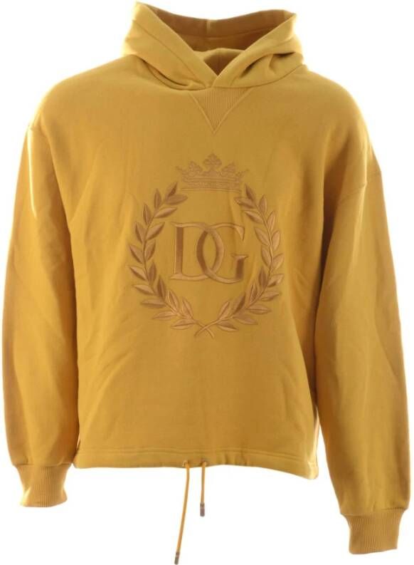 Dolce & Gabbana Heren Hoodie Yellow Heren