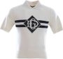 Dolce & Gabbana Wit Logo Kraag Henley T-shirt White Heren - Thumbnail 1