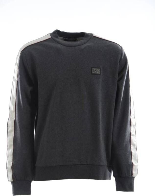 Dolce & Gabbana Heren Sweatshirt met Stijlvol Ontwerp Grijs Heren