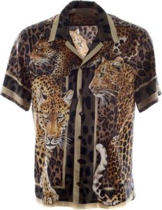 Dolce & Gabbana Heren Tijgers Overhemd Beige Heren
