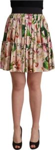 Dolce & Gabbana High Waist Mini Skirt Beige Dames