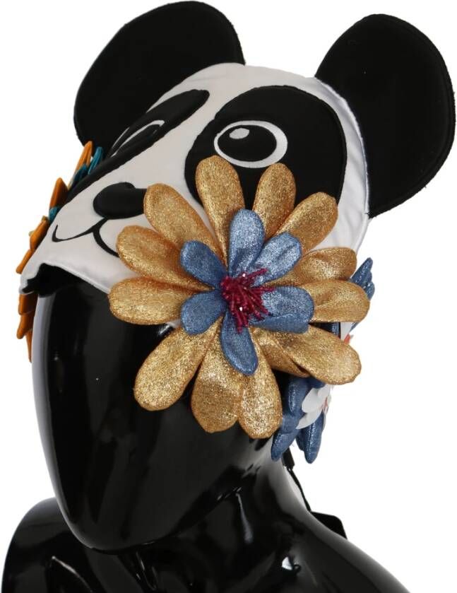 Dolce & Gabbana Multicolor Panda en Bloem Beanie Hoed Meerkleurig Dames
