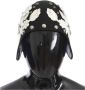 Dolce & Gabbana Zwarte bloemen wollen cloche hoed met metalen details Zwart Dames - Thumbnail 4