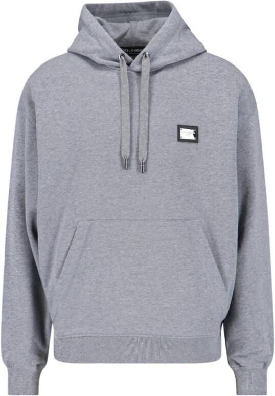 Dolce & Gabbana Grijze Hoodie Heren Sweatshirt Stijlvol Gray Heren