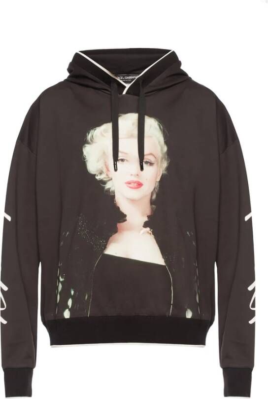 Dolce & Gabbana Marilyn Monroe Grafische Hoodie Black Heren