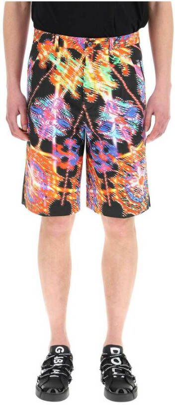 Dolce & Gabbana Multicolor Bedrukte Bermuda Shorts Multicolor Heren