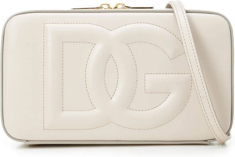 Dolce & Gabbana Ivory Pinafore Metal Tassen Beige Dames