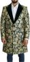 Dolce & Gabbana Jacket Sicilia Green Gold Jacquard Long Coat Groen Heren - Thumbnail 1